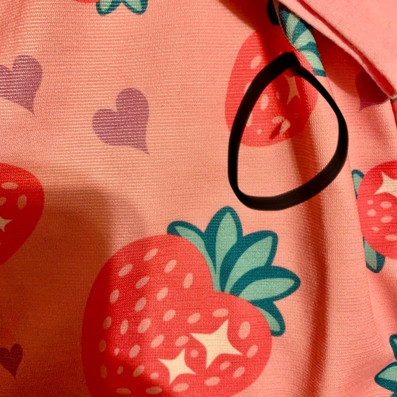 Sugar Thrillz Pink strawberry ruffle collard dress - Picture 5 of 8